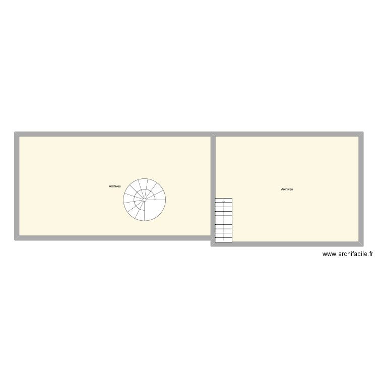 Janvry Plan comble. Plan de 2 pièces et 121 m2