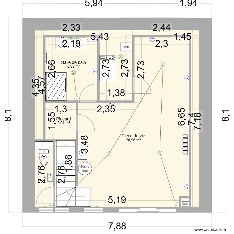 Tilleuls sous-sol. Plan de 0 pièce et 0 m2
