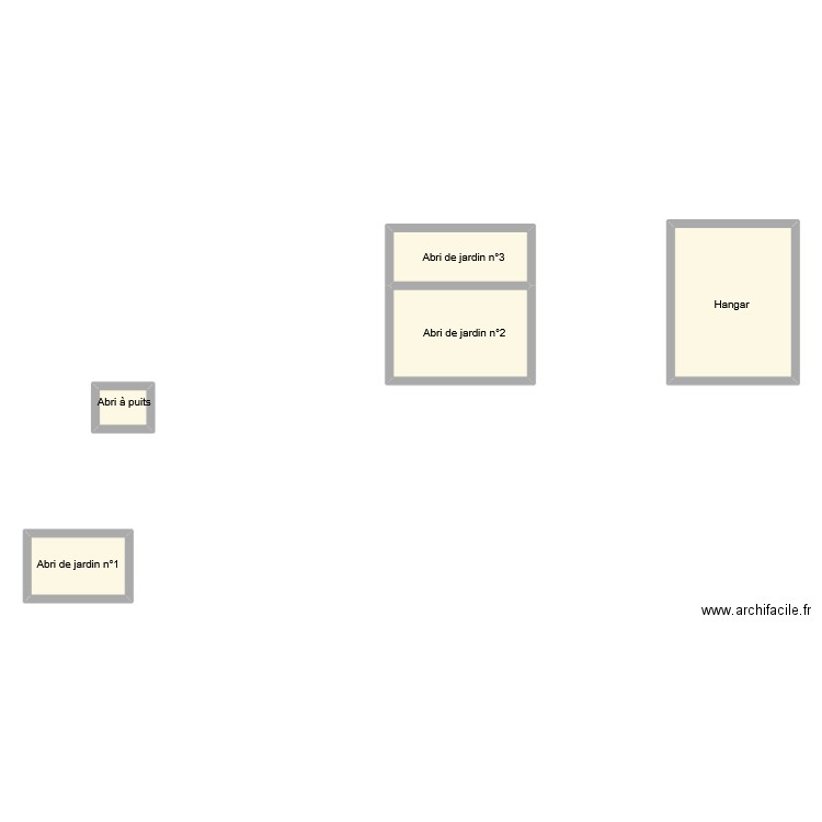 gervais. Plan de 5 pièces et 61 m2