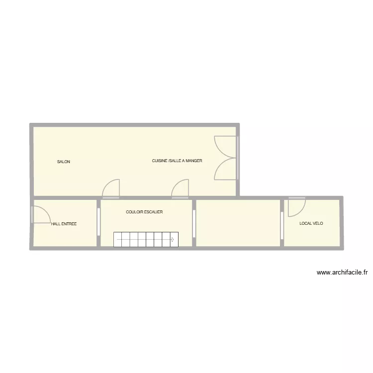 PLAN DELEPINE RDC. Plan de 5 pièces et 29 m²