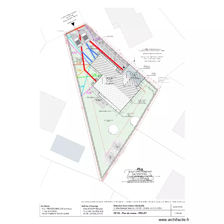 JARDIN EVAC MESURE. Plan de 