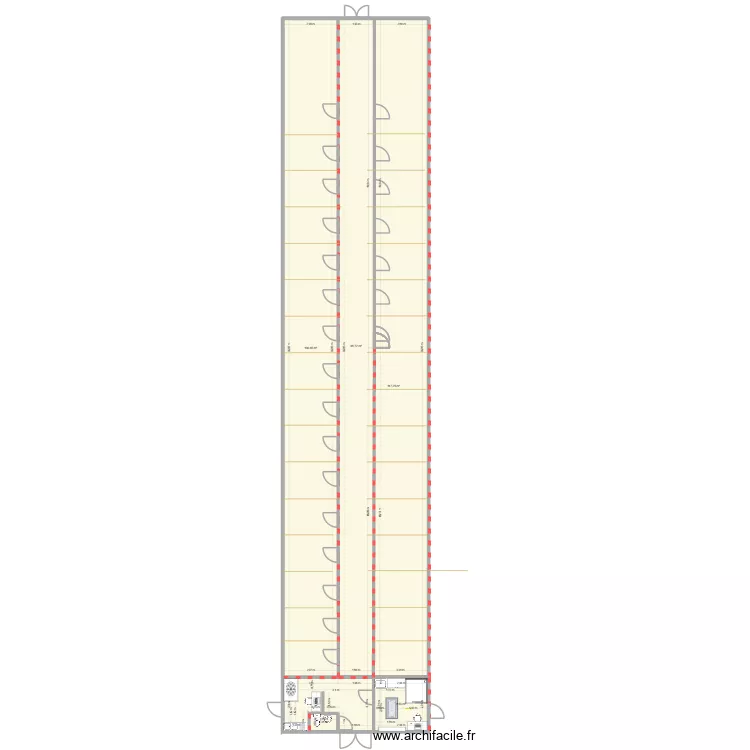 salle de soin. Plan de 5 Pièces et 303 m²