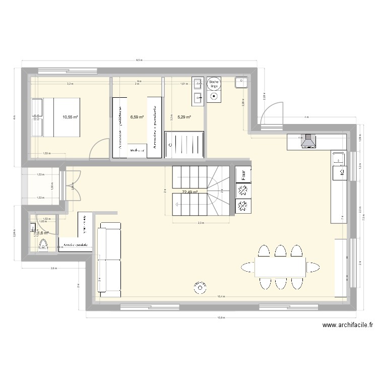 Viviers 3. Plan de 14 pièces et 499 m2