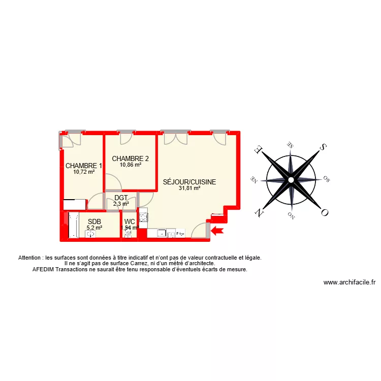 BI 33488. Plan de 17  et 79 m²
