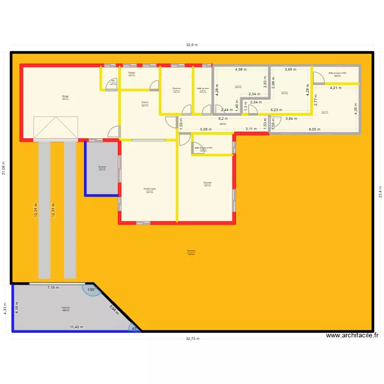 nvx plan 1. Plan de 25  et 1548 m²