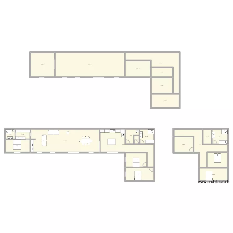 plan A. Plan de 23  et 410 m²