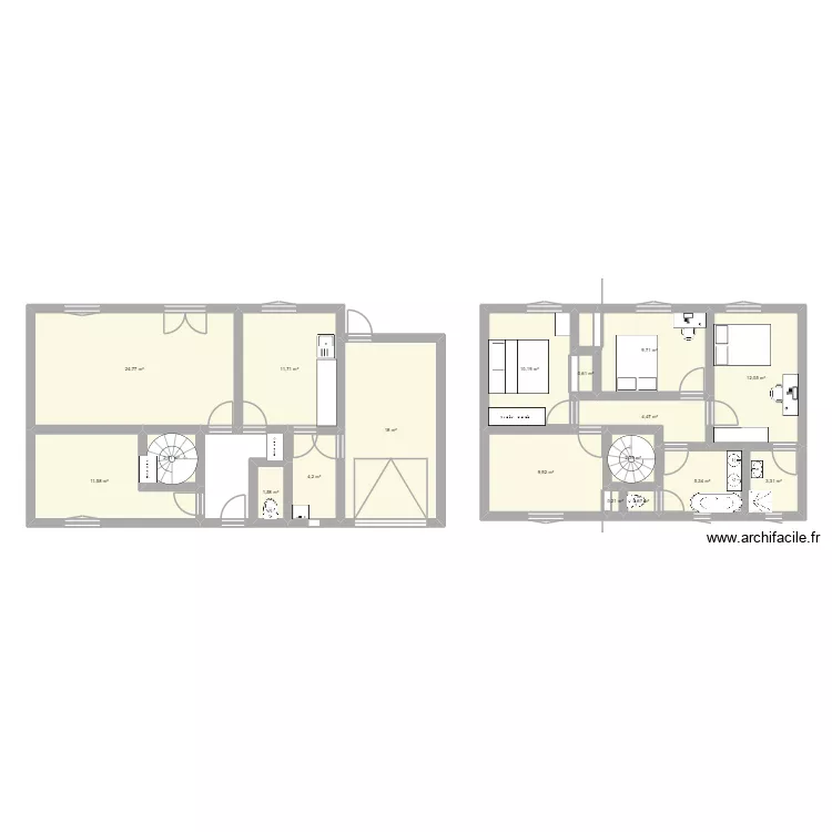 Tonnay. Plan de 18 et 133 m² Tonnay. Plan de 18 et 133 m²