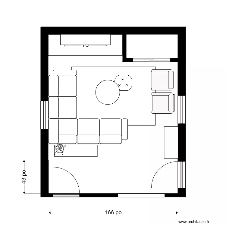 marlene salon. Plan de 