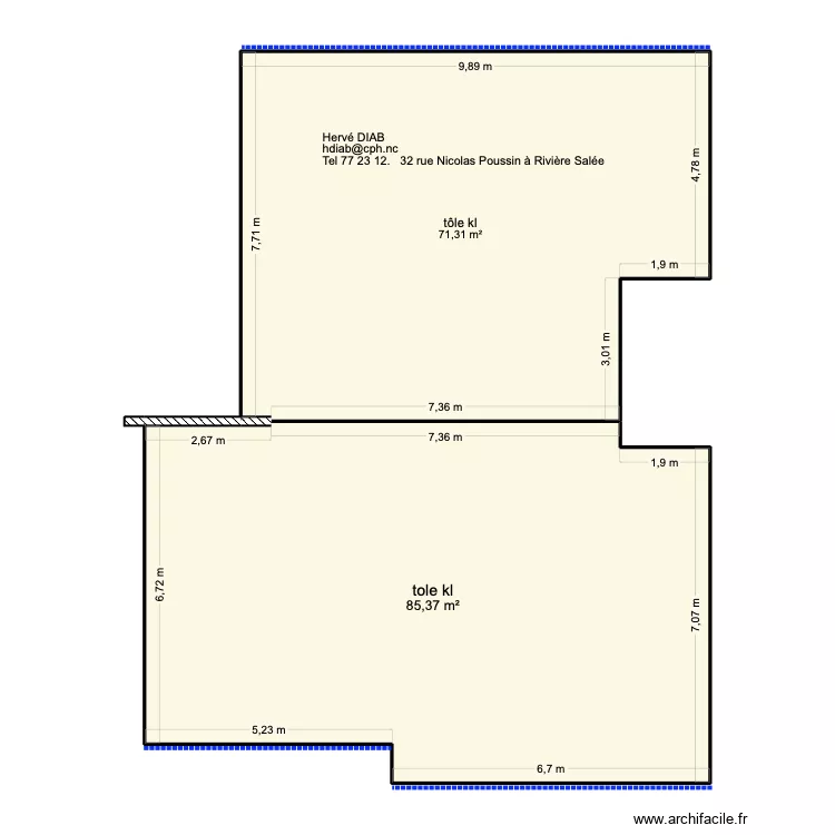 DIAB   Rivi&egrave;re Sal&eacute;e. Plan de 