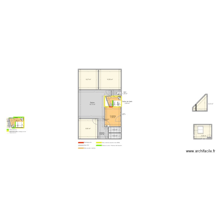 PETRE - Sezanne. Plan de 16 pièces et 79 m2