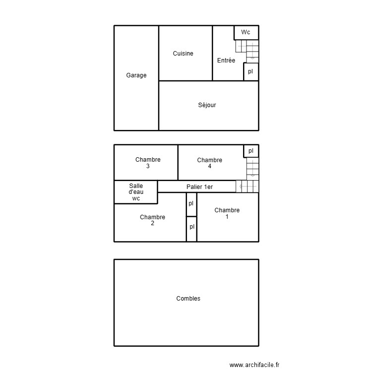 CONCARNEAU JONCOURT MALAKOFF. Plan de 16 pièces et 63 m2