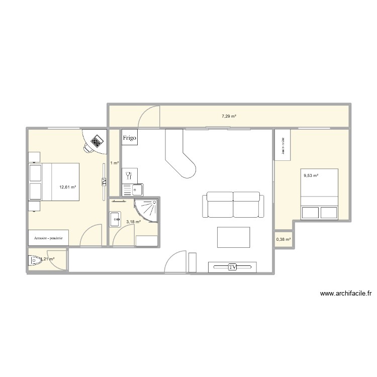 appartement billère. Plan de 0 pièce et 0 m2