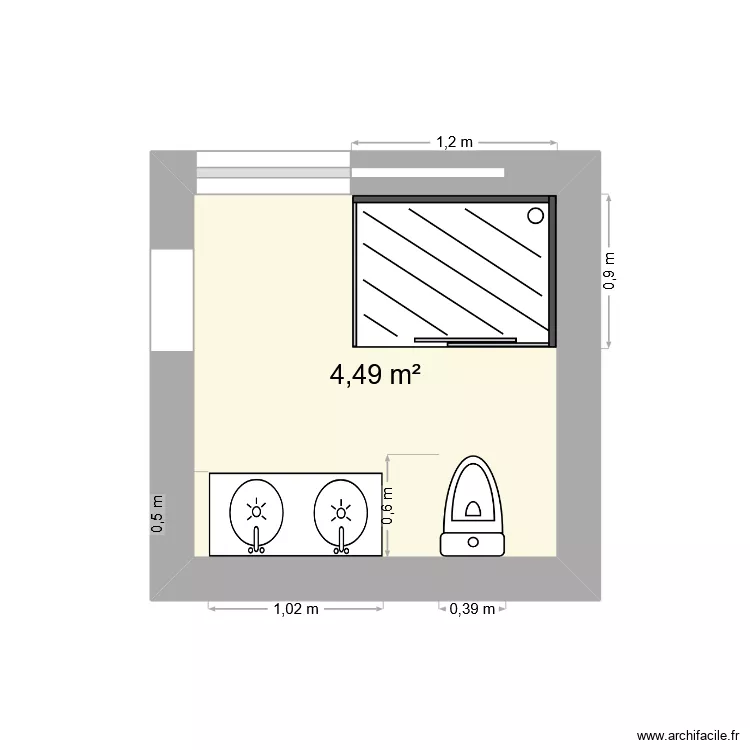 etude 2. Plan de 1  et 4 m²