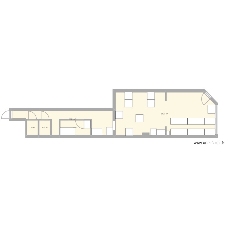 FastLife. Plan de 5 pièces et 56 m2