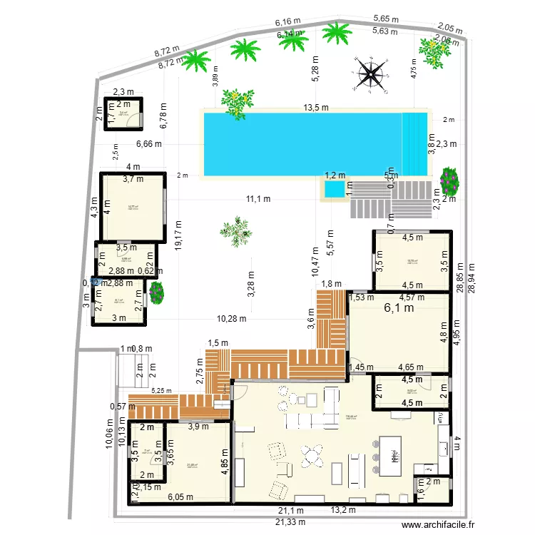 Villa 1 - Salon 1Sans cote ILOT 2.22. Plan de 