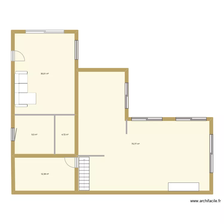 maison passive JJ. Plan de 5  et 127 m²
