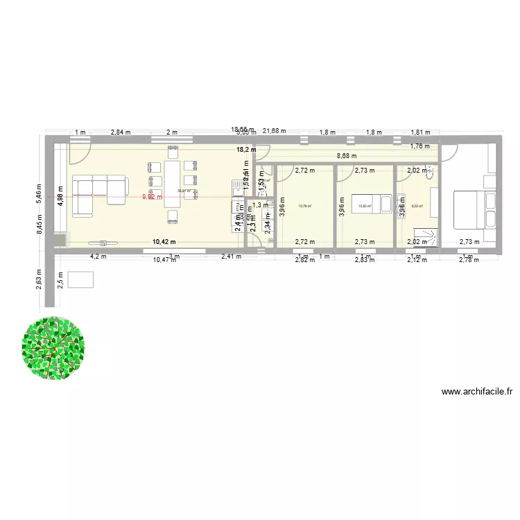RENOVATION ECURIES (25 09 26). Plan de 5 Pièces et 88 m² RENOVATION ECURIES (25 09 26). Plan de 5 Pièces et 88 m²