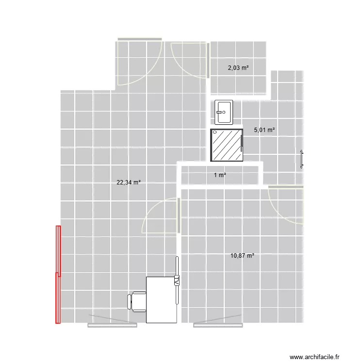 appart. Plan de 5  et 41 m²