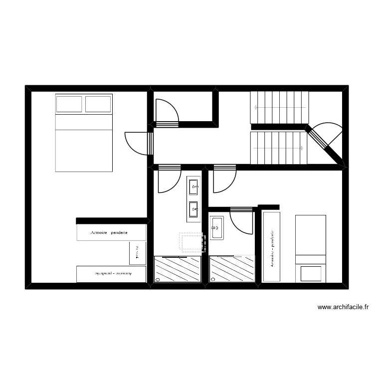 Appartement A. Plan de 6  et 68 m²