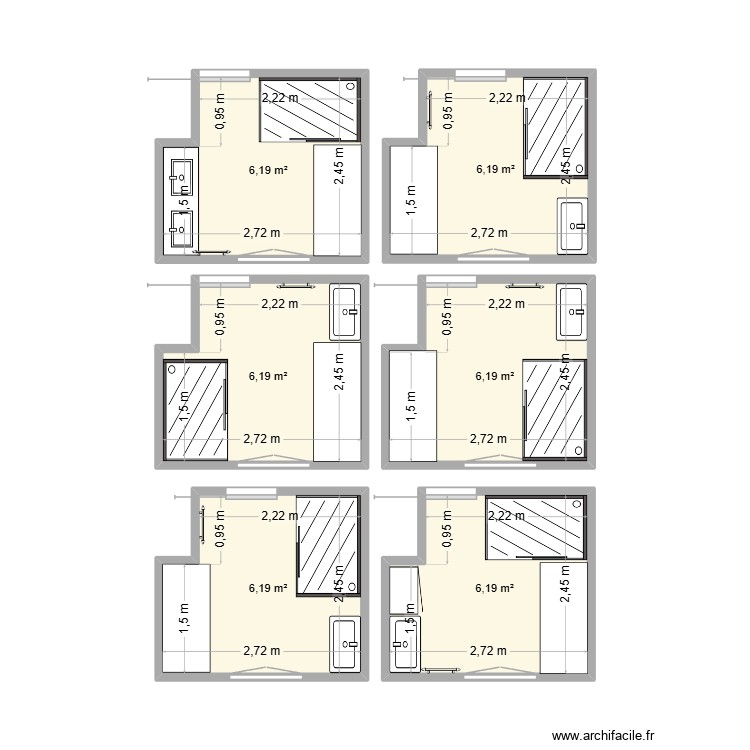 SDB RDC. Plan de 0 pièce et 0 m2 SDB RDC. Plan de 0 pièce et 0 m2