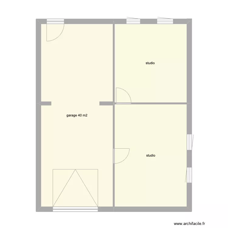 garage / studio. Plan de 