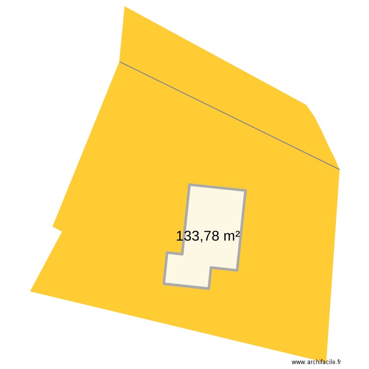 plan simple. Plan de 1 pièce et 134 m2