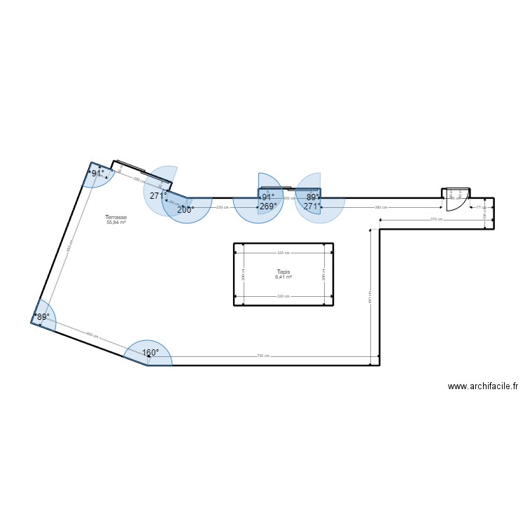 VITE. Plan de 2 pièces et 69 m2