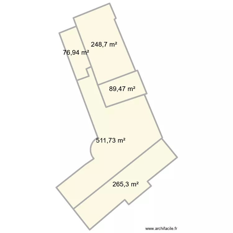 76451-MSA-REXY. Plan de 5 pièces et 1192 m²