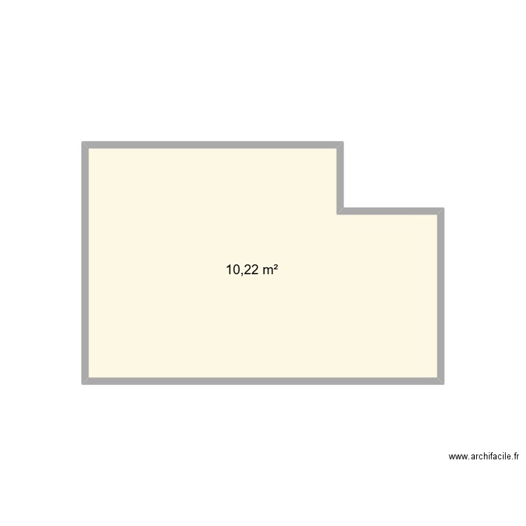 23/10/2025. Plan de 1 pièce et 10 m2