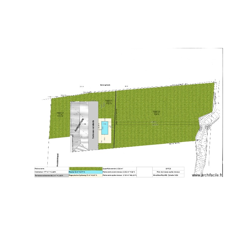 plan de masse avec travaux. Plan de 0 pièce et 0 m2