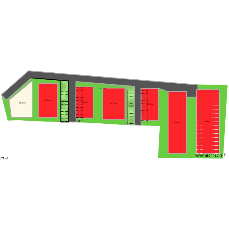 CHALOUPE. Plan de 10 pièces et 4513 m2