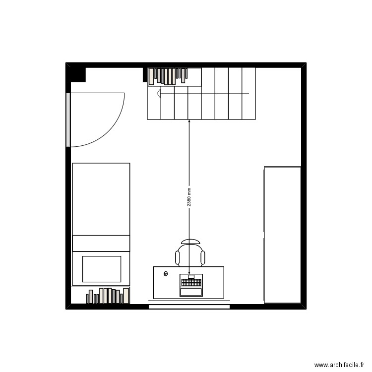 CHAMBRE ENFANT. Plan de 1 pièce et 13 m2