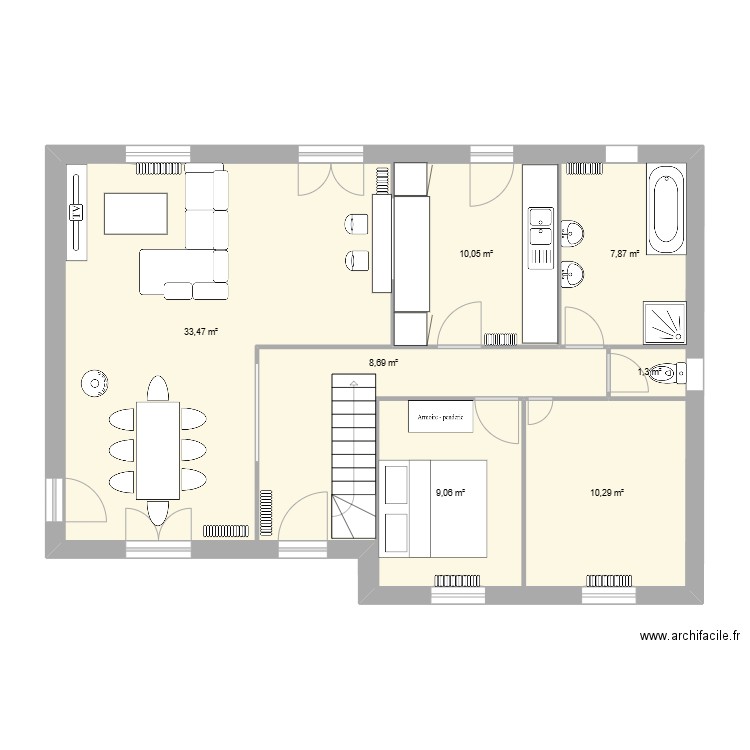 17Imp. Plan de 7 pièces et 156 m2