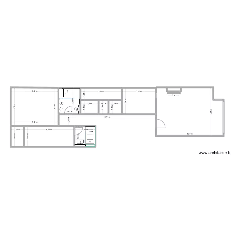 Plan de sol Ostende cotations pour peintre. Plan de 11 et 50 m² Plan de sol Ostende cotations pour peintre. Plan de 11 et 50 m²