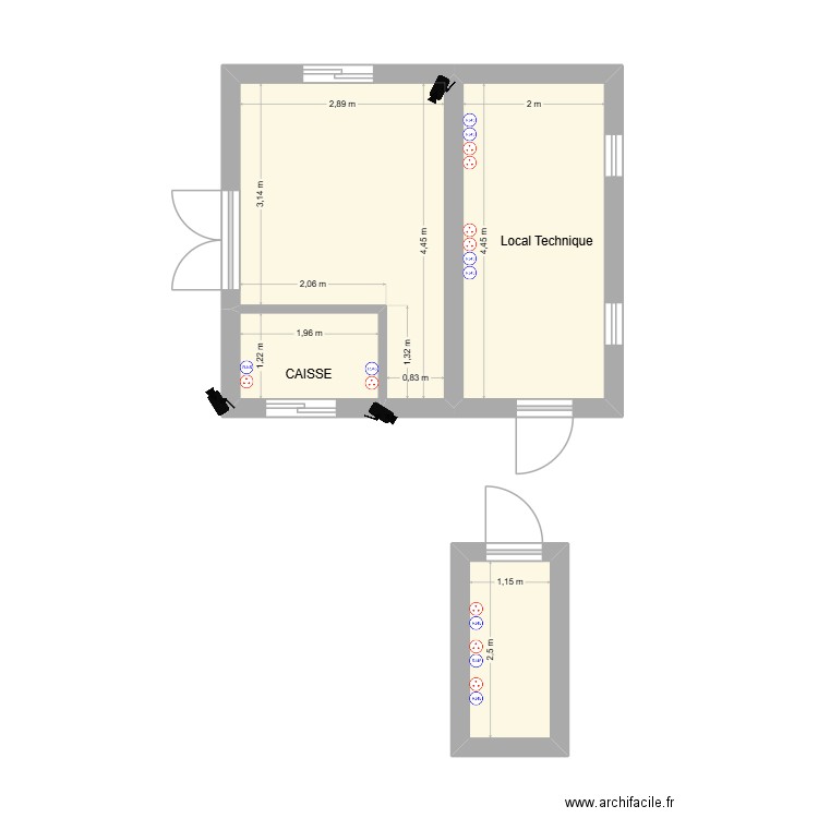 DAI SAINTE MARIE. Plan de 4 pièces et 24 m2