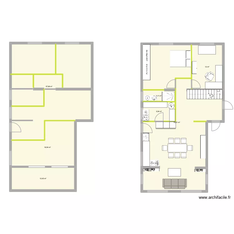 Versoud. Plan de 7 et 181 m² Versoud. Plan de 7 et 181 m²