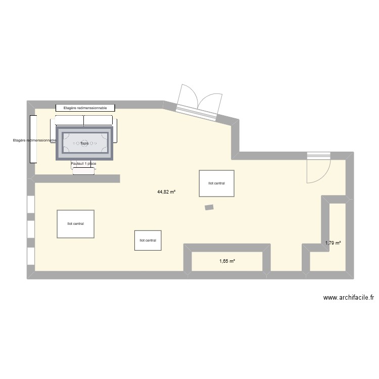 Plan magasin. Plan de 0 pièce et 0 m2