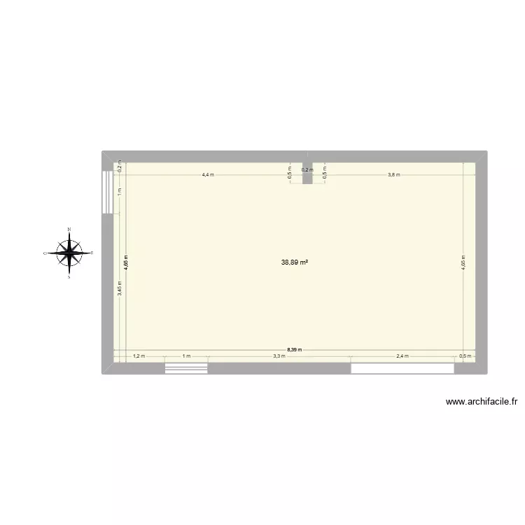 plan base. Plan de 1 Pièce et 39 m² plan base. Plan de 1 Pièce et 39 m²