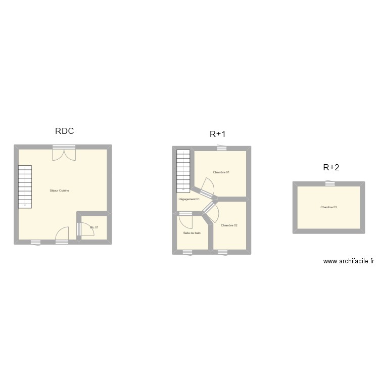 350601791. Plan de 7 pièces et 63 m2