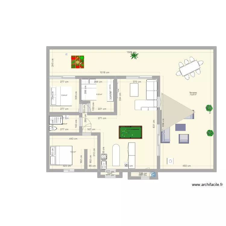 appartement antibes 3 chambres. Plan de 