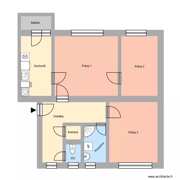 Dělnická 290, byt 6. Plan de 14 et 192 m² Dělnická 290, byt 6. Plan de 14 et 192 m²