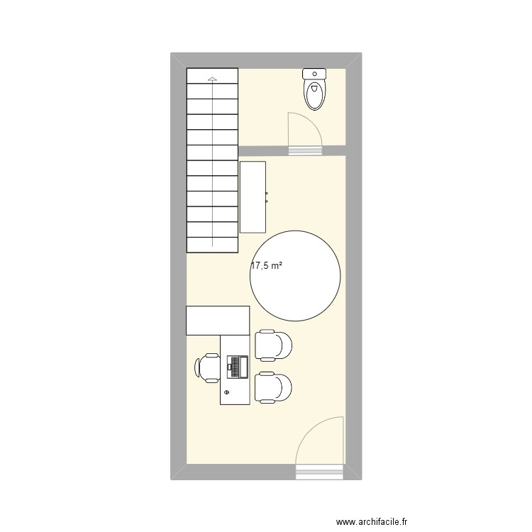 nps - potigny. Plan de 1 pièce et 18 m2