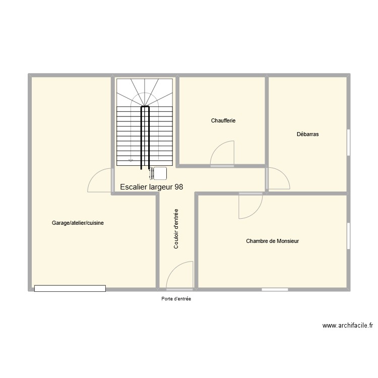 CATHALA Christian existant. Plan de 5 pièces et 73 m2