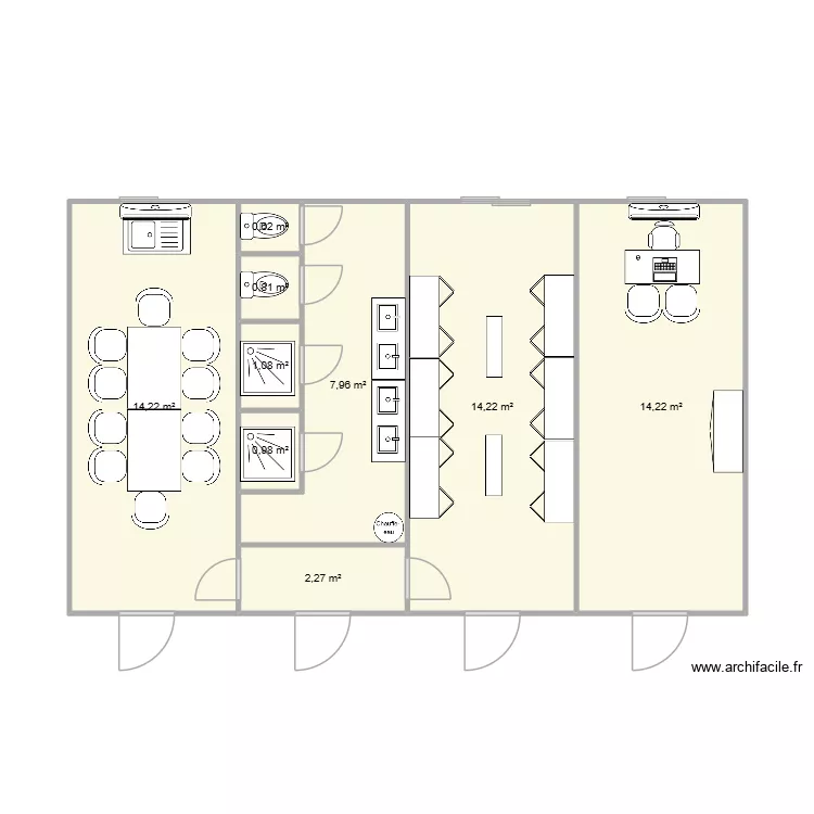TSG CHANTIER BASE AERIENNE MONT VERDUN 69. Plan de 9  et 56 m²