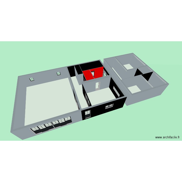 Espoujaous. Plan de 11 pièces et 178 m2