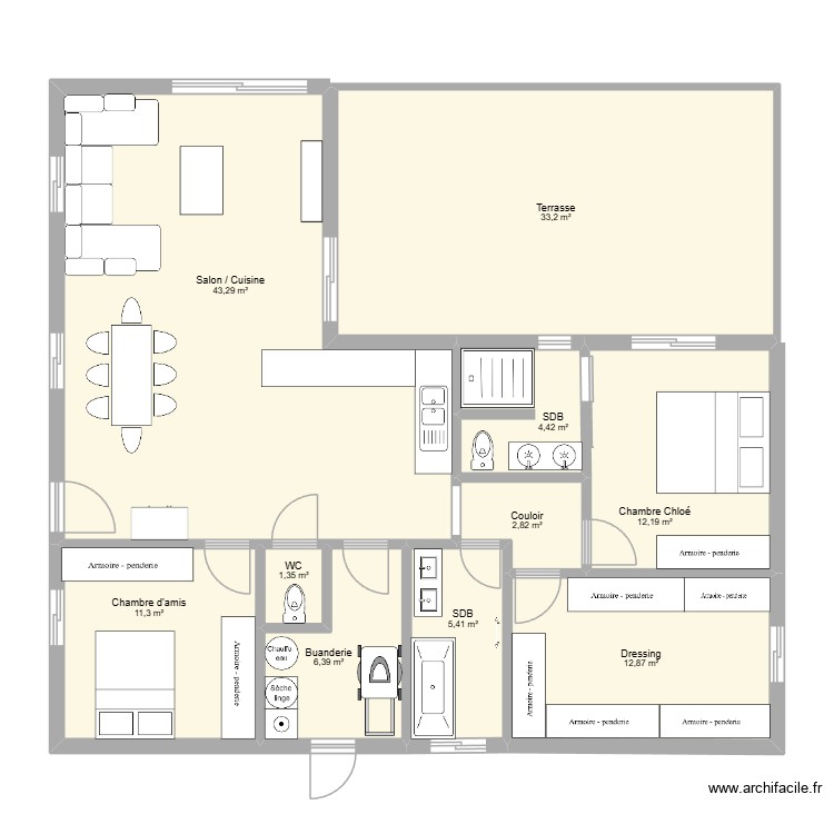 PP 99.97 m2. Plan de 0 pièce et 0 m2