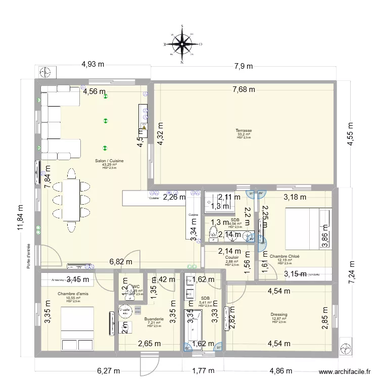 PP 99.97 m2. Plan de 10  et 133 m²