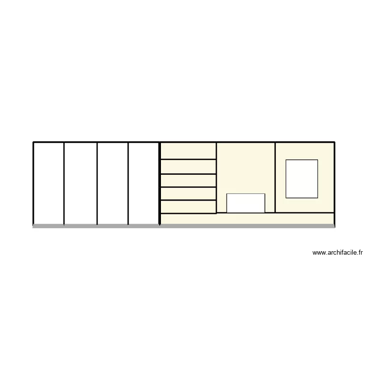 pllan mur fond. Plan de 11  et 22 m²