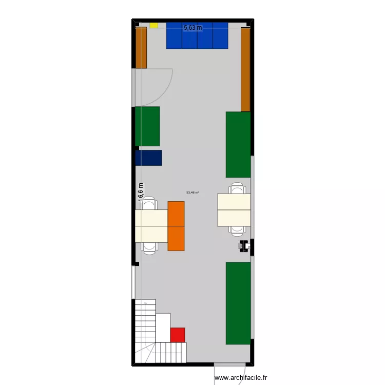 R&eacute;cep_V1. Plan de 1  et 93 m²