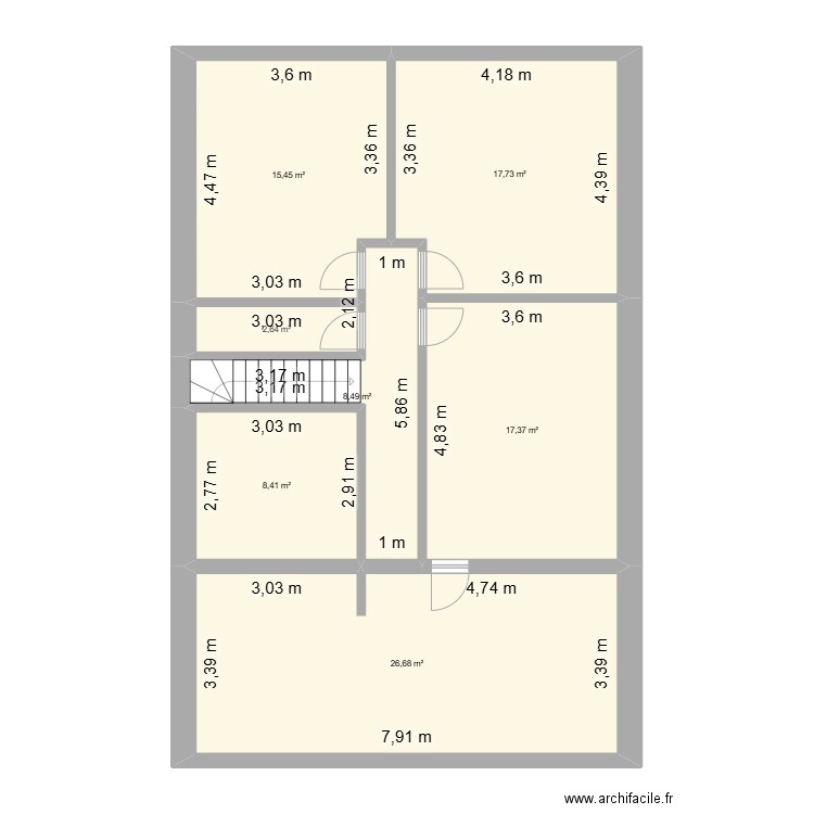 1er étage - Maison Sainte Cécile . Plan de 0 pièce et 0 m2